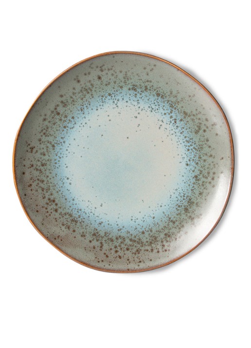 HKliving 70's Mineral dinerbord 29 cm set van 2 - voorkant 2 grijs