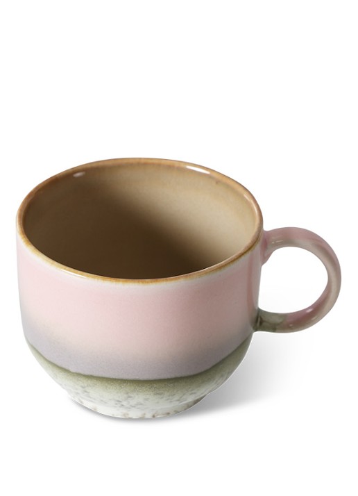 HKliving 70's Muse mok 42,5 cl - voorkant 5 lichtroze