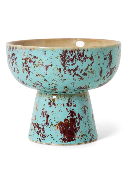 HKliving 70's Patina tapasschaaltje op voet 11 cm