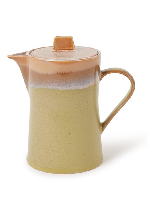 HKliving 70's Peat theepot 1 liter - voorkant lichtgroen