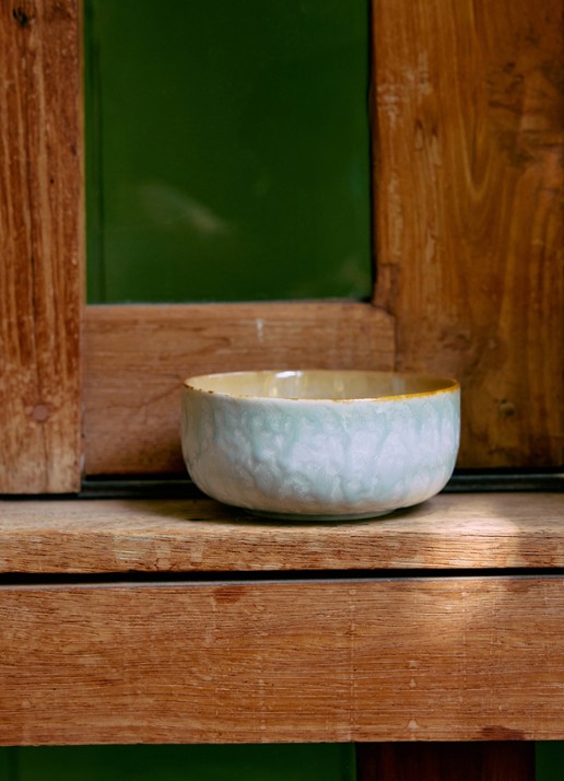 HKliving 70's Petal kom 12,5 cm - voorkant 2 lindegroen