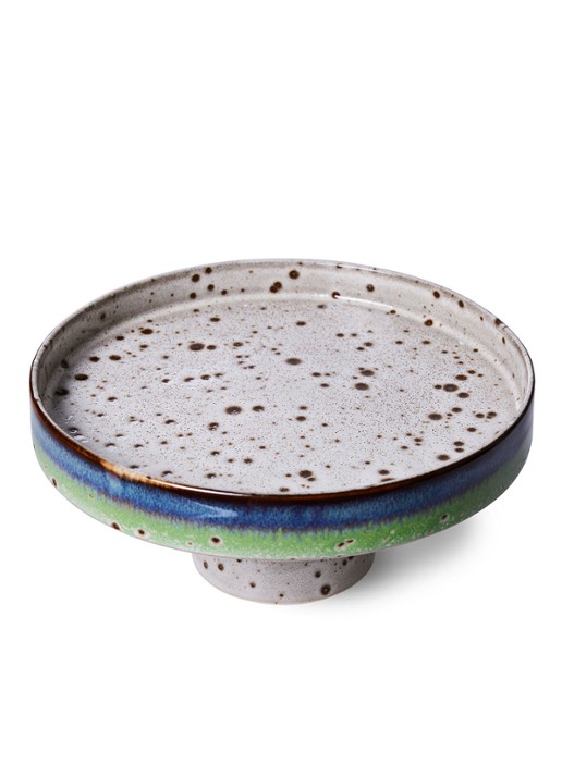 HKliving 70's serveerschaal 21 cm - voorkant 2 gebroken wit