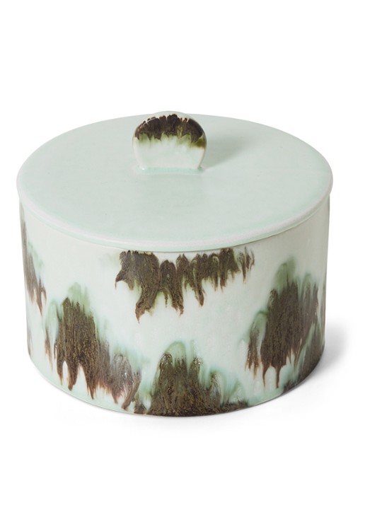 HKliving 70's Tide koektrommel 17 cm - detail 3 groen