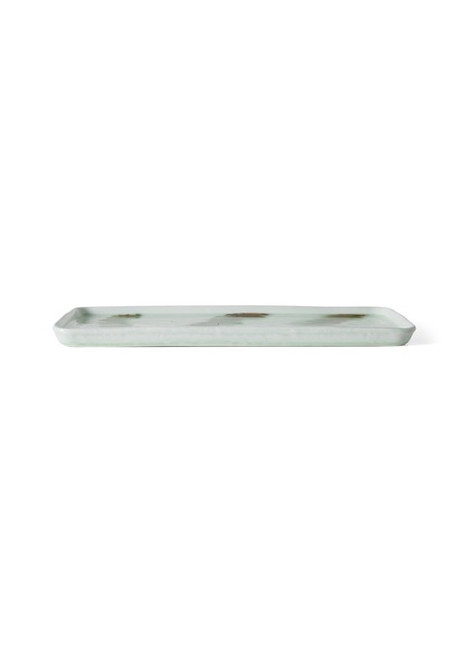 HKliving 70s Ceramics cakeschaal 31,5 x 13,5 cm - achterkant 6 mint