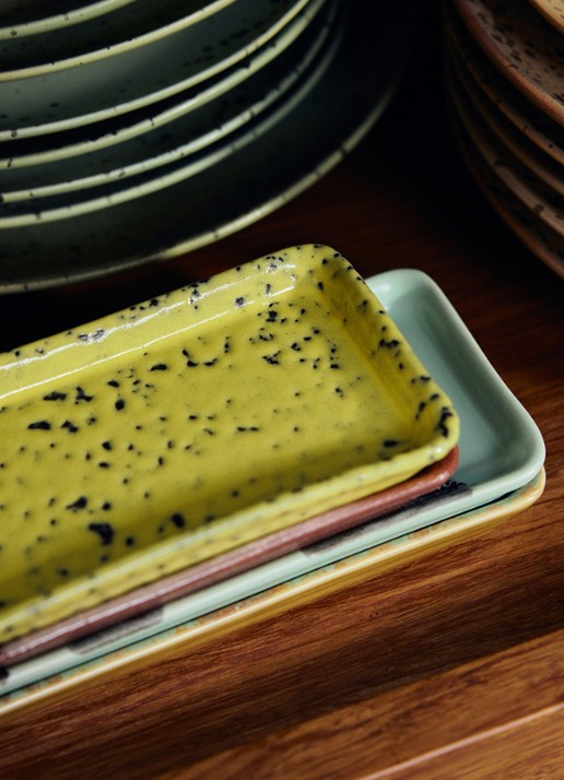 HKliving 70s Ceramics Corn XS serveerschaal 7,7 x 13,6 cm - detail 5 geel
