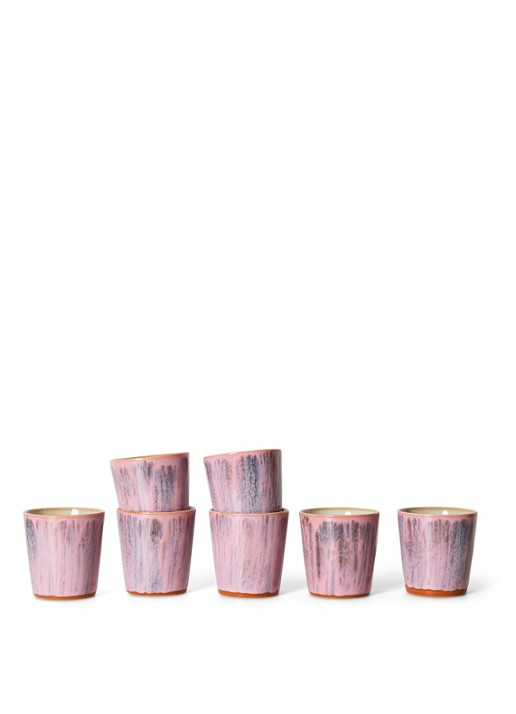 HKliving 70s Ceramics mok - achterkant 5 roze