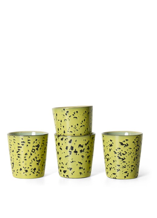 HKliving 70s Ceramics mok - achterkant 6 geel
