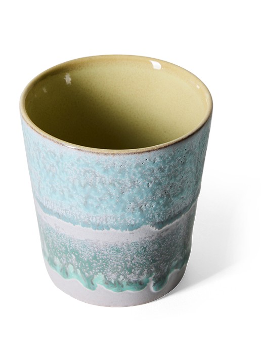 HKliving 70s Ceramics mok - voorkant 2 blauw