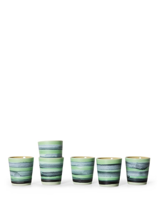 HKliving 70s Ceramics mok - achterkant 3 multicolor