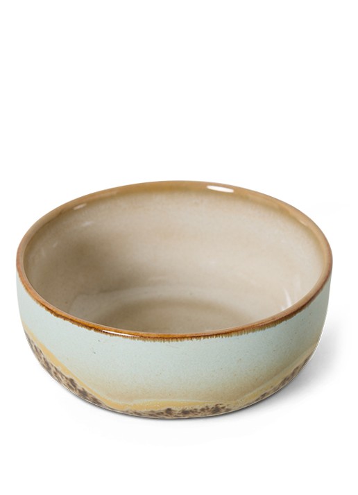 HKliving 70s ceramics: tapas bowl, shell - voorkant 3 multicolor