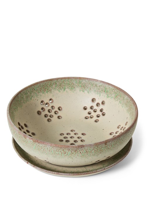 HKliving 70s fruittest 17,5 cm 2-delig - detail beige