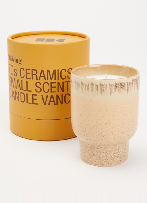 HKliving 70s Vancouver geurkaars 200 ml - detail beige