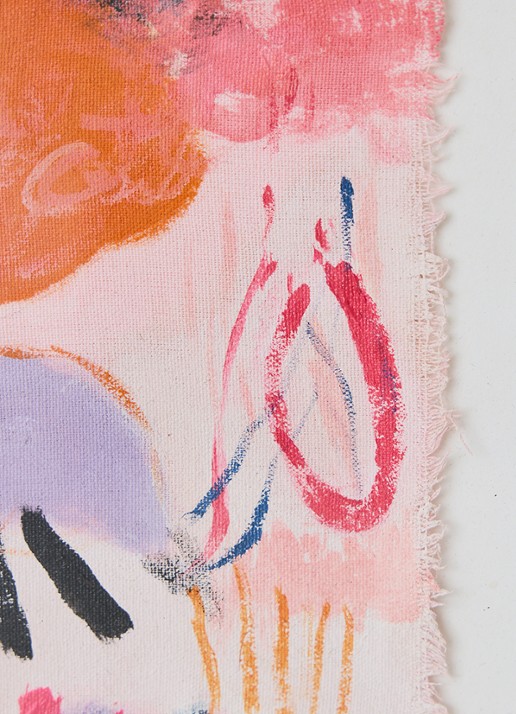 HKliving Abstract Framed, Scribbles wanddecoratie 37,5 x 29,5 cm - voorkant 4 wit