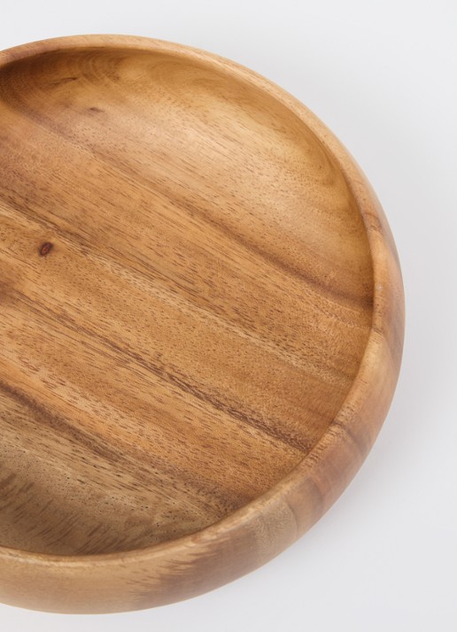 HKliving Acacia serveerschaal 25,5 cm - voorkant 2 bruin