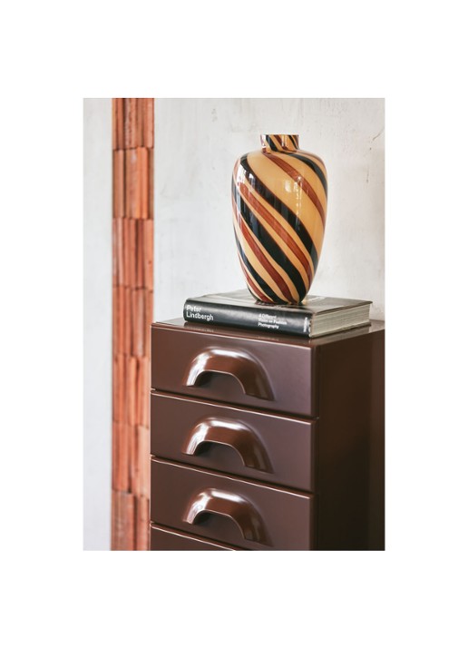 HKliving Affogato vaas 38,5 cm - voorkant 2 beige