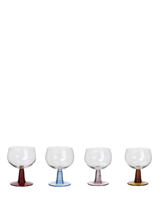 HKliving AGL4489 lage wijnglazen set van 4