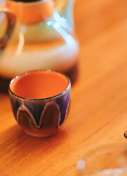 HKliving Arabica koffiekopje 25 cl - detail orange