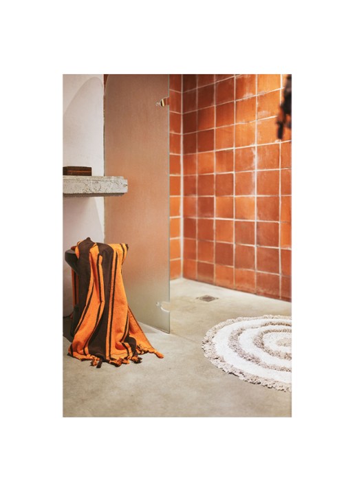HKliving Badmat ø120 cm - voorkant 5 khaki