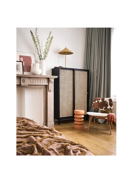 HKliving Bijzettafel 41 cm - voorkant 2 oranjebruin