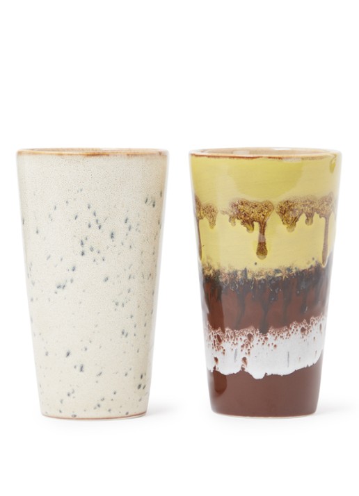HKliving Brine Latte koffiekopje 30 cl set van 2