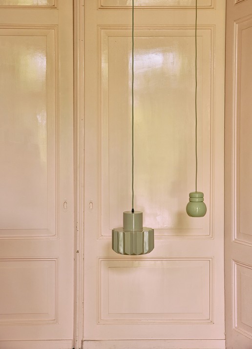 HKliving Bulb hanglamp 13 cm - detail 2 groen