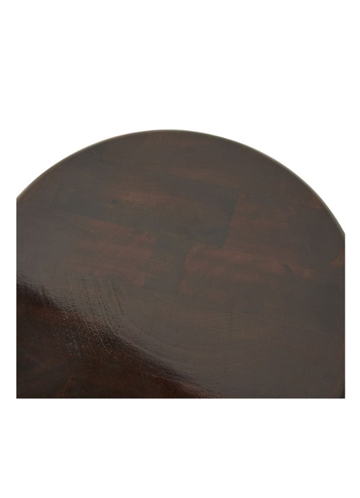 HKliving Burgundy kruk 33 cm - detail donkerbruin