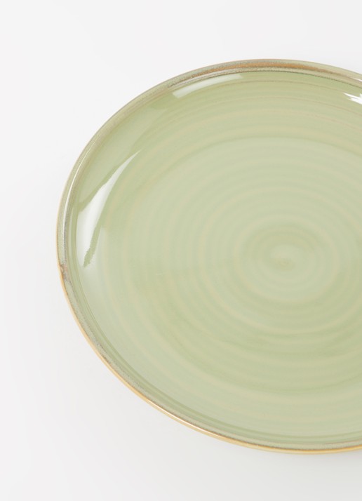 HKliving Chef ceramics ontbijtbord 20 cm - detail mosgroen