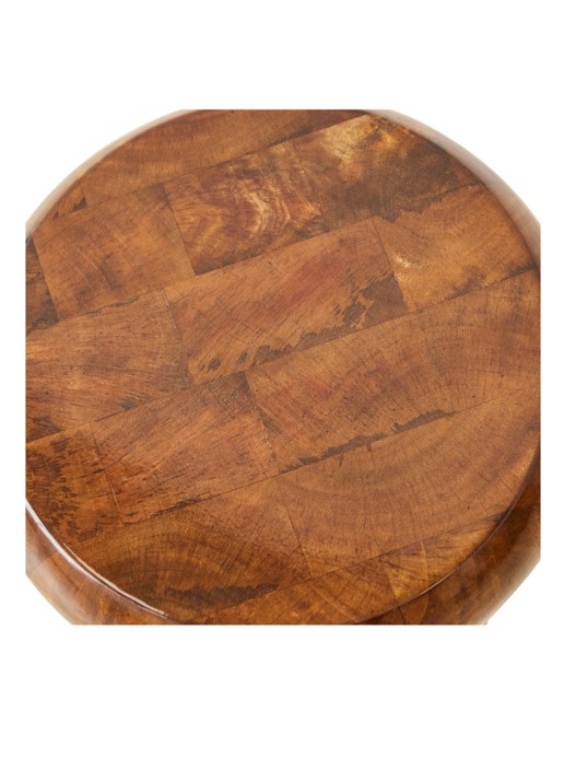 HKliving Chestnut kruk 33,8 cm - detail 3 kastanjebruin