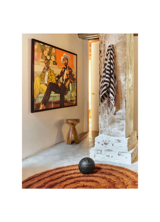 HKliving Chestnut kruk 33,8 cm - voorkant 2 kastanjebruin