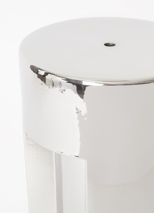 HKliving Chrome bijzettafel 35 cm  - voorkant 2 zilver