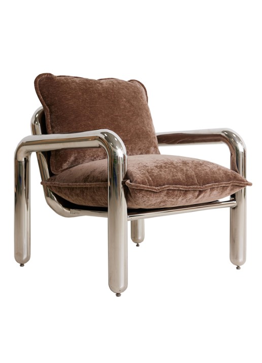 HKliving Chrome Lounge fauteuil