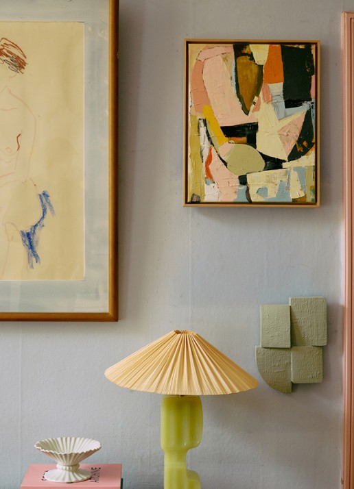 HKliving Colour Compliment wandelement 43 x 53 cm - detail 2 roze