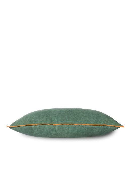 HKliving Country House sierkussen 60 x 35 cm - detail 3 groen
