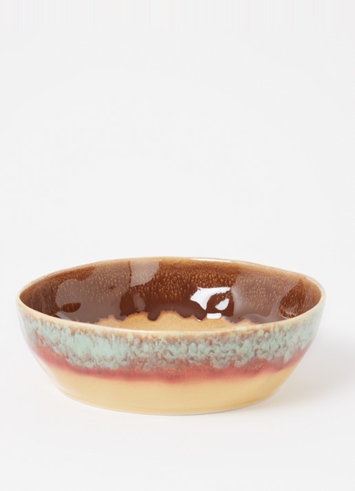 HKliving Cove pastabord 19,5 cm set van 2 - voorkant 4 multicolor