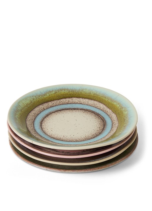 HKliving Doodle serveerschaal set van 4 - detail groen
