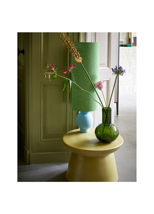 HKliving Earthenware bijzettafel 49 cm - voorkant 3 okergeel