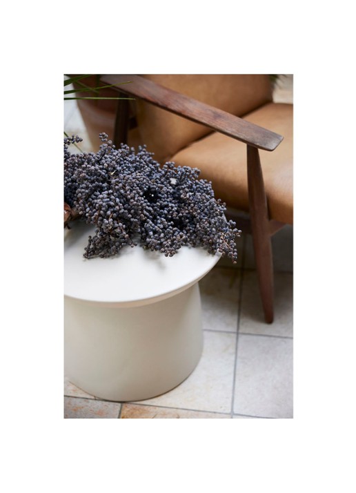 HKliving Earthenware L bijzettafel 37 x 46 cm - voorkant 2 creme