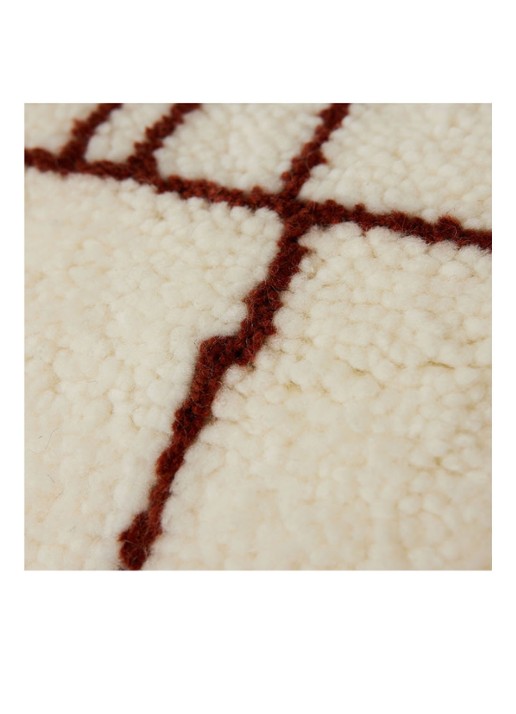 HKliving Easy sierkussen 60 x 40 cm - detail 5 bordeauxrood