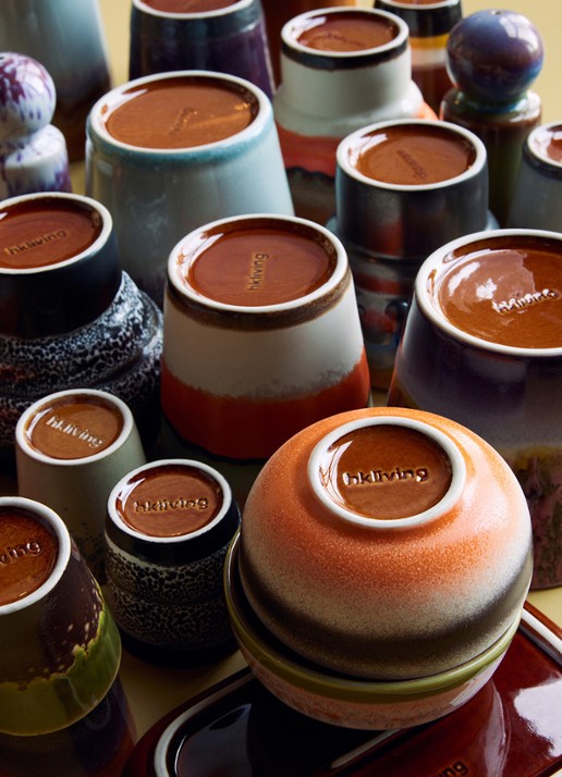 HKliving Elements koffiekopje 23 cl set van 6 - detail 7 multicolor
