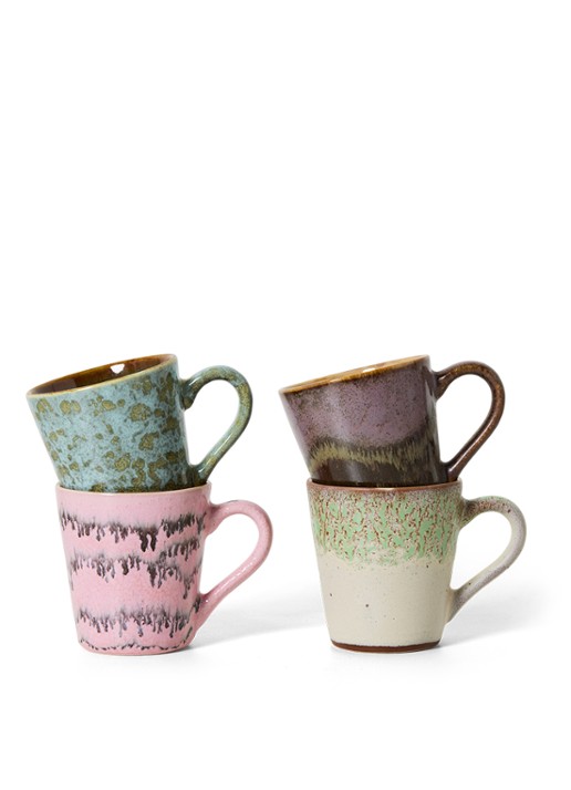 HKliving Espressokopje 10 cl set van 4