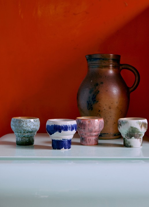 HKliving Expression lungo mok set van 2 - achterkant 3 roze