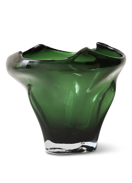 HKliving Folded vaas - voorkant 3 groen
