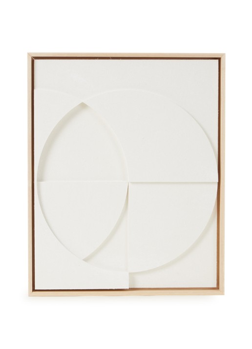 HKliving Framed Relief Art wanddecoratie - voorkant wit