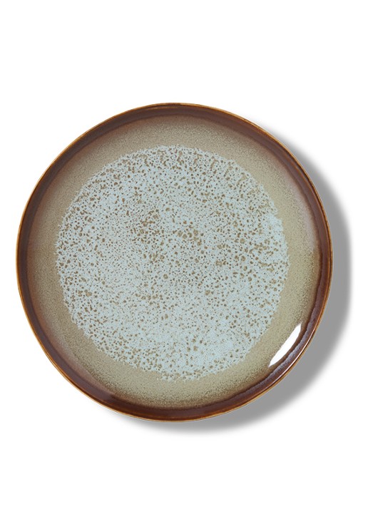 HKliving Gebaksbordje 17,5 cm set van 2 - achterkant 2 donkerblauw