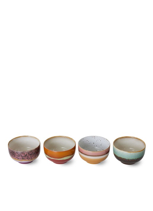 HKliving Geyser kom 13,5 cm set van 4 - detail 2 multicolor