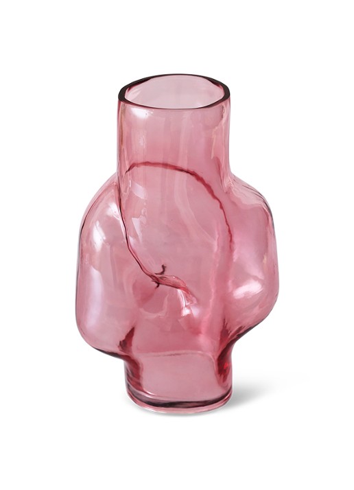 HKliving Gleam High vaas 32 cm - detail roze