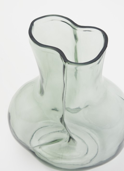 HKliving Gleam vaas 22 cm - voorkant 2 olijfgroen