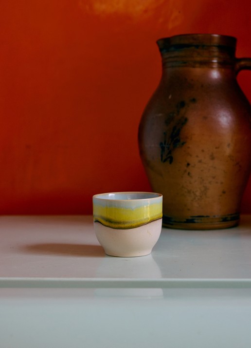 HKliving Glint koffiekopje - voorkant 2 groen