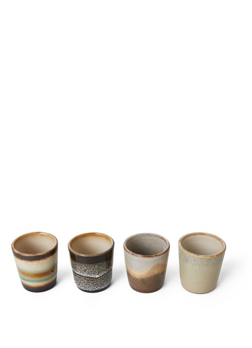 HKliving Granite eierdop 5 cm set van 4 - voorkant 4 multicolor