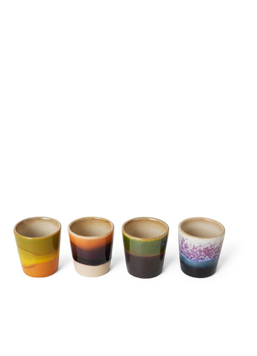 HKliving Island eierdop 5 cm set van 4 - voorkant 6 multicolor